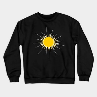 Bright yellow radiant shining sun Crewneck Sweatshirt